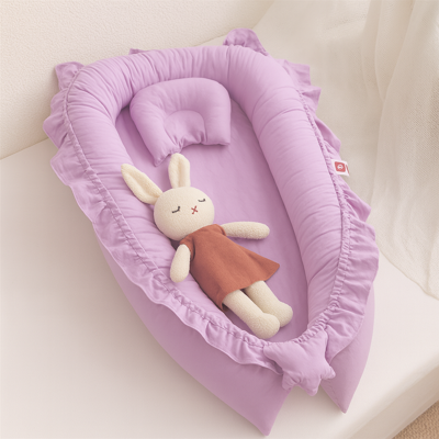 cocon pour bebe jolinid violet avec doudou