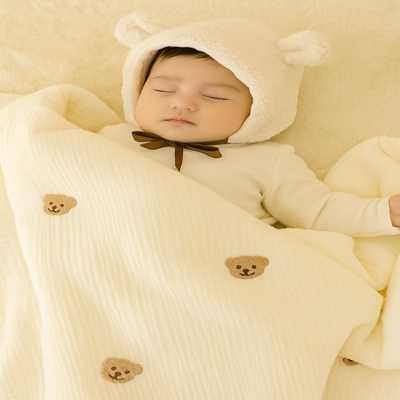 couverture bebe polaire ours printemps automne couvert bébé