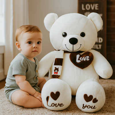 doudou bébé fille boumboune blanc admirable avec bébé