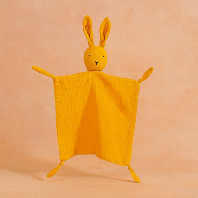 doudou bébé jouet de sommeil jaune réconfortant