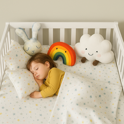 lit au sol bebe sécurisé avec sommier blanc enfant couche