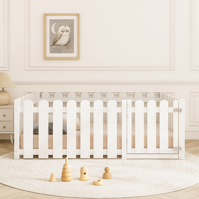 lit au sol enfant blanc doux