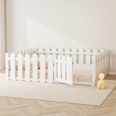 lit au sol enfant blanc robuste