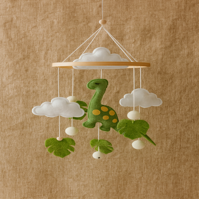 mobile bebe dinosaure vert clair