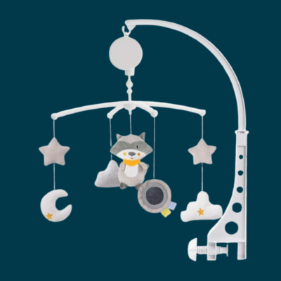 mobile musical bébé animaux raton