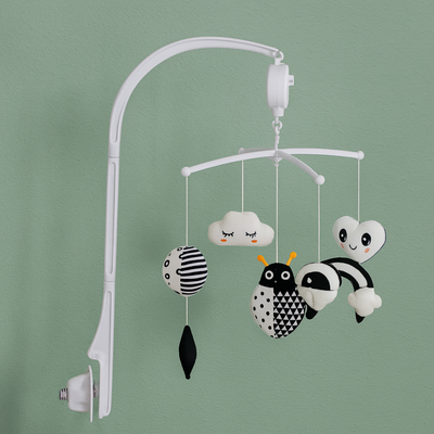 mobile musique bebe cloche de lit abeille