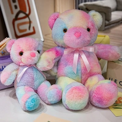 peluche veilleuse ours multicolore jolie