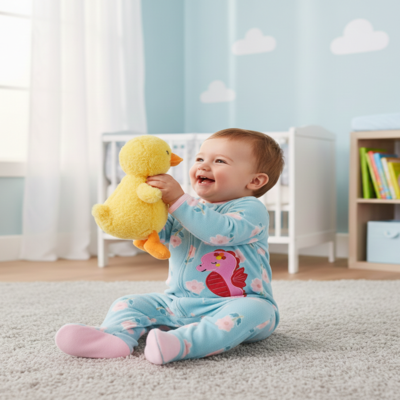 pyjama bébé polaire vert armé enfant s'amuse