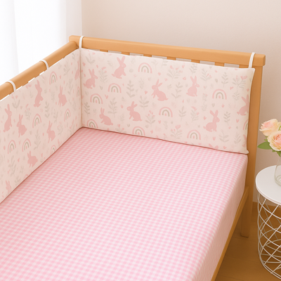 tour de lit pour bebe oiseau avec drap dans berceau