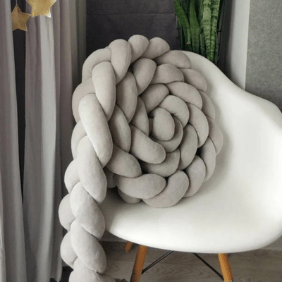 TOUR DE LIT TRESSE | GRIS - BABYSTORE - BKAM