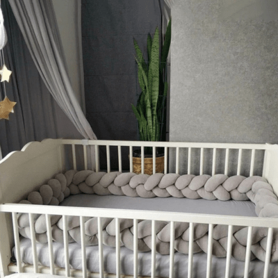 TOUR DE LIT TRESSE | GRIS - BABYSTORE - BKAM