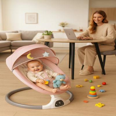 transat bebe bascule électrique enfant joue
