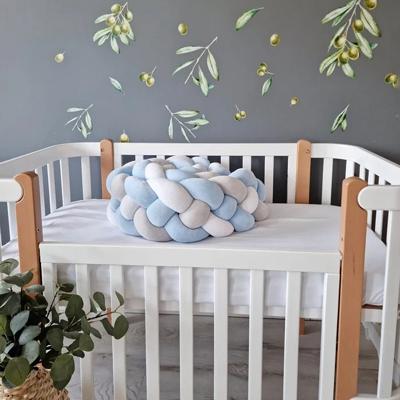 TRESSE DE LIT BEBE | 4 BRINS GRIS BLEU ET BLANC - BABYSTORE - BKAM