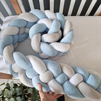 TRESSE DE LIT BEBE | 4 BRINS GRIS BLEU ET BLANC - BABYSTORE - BKAM