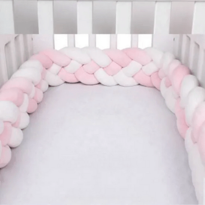 TRESSE DE LIT BEBE | 4 BRINS ROSE ET BLANC - BABYSTORE - BKAM