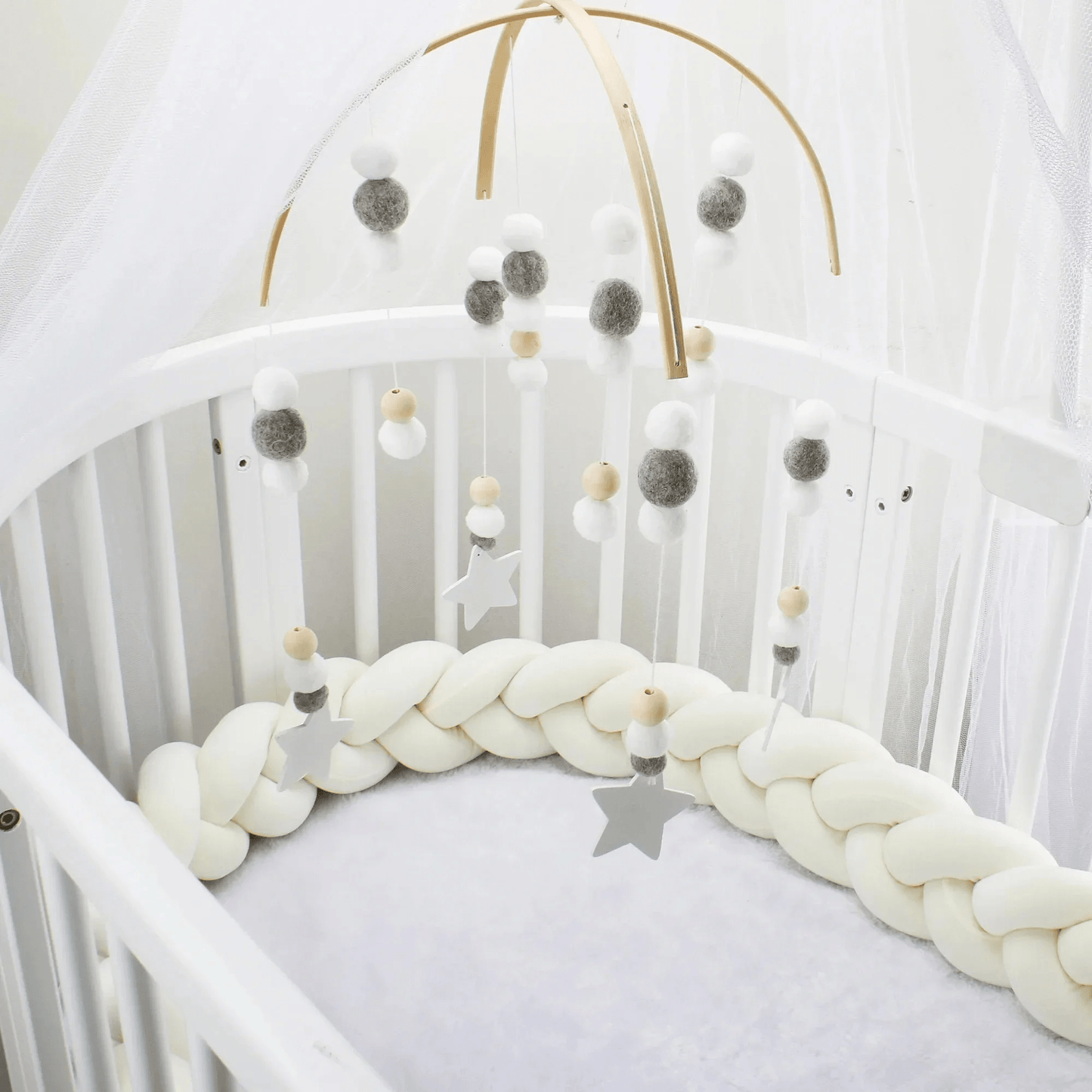 TRESSE DE LIT BÉBÉ | BLANC - BABYSTORE - BKAM