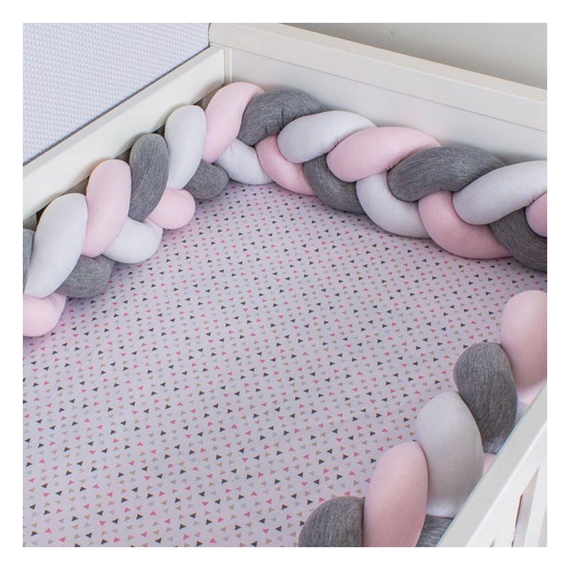 TRESSE DE LIT | BLANC ROSE GRIS - BABYSTORE - BKAM