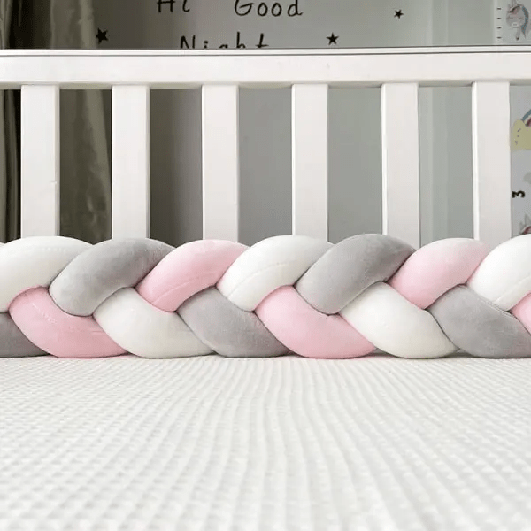 TRESSE DE LIT | BLANC ROSE GRIS - BABYSTORE - BKAM