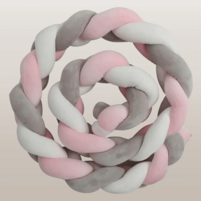 TRESSE DE LIT | BLANC ROSE GRIS - BABYSTORE - BKAM