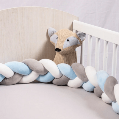 TRESSE DE LIT | BLEU BLANC GRIS - BABYSTORE - BKAM