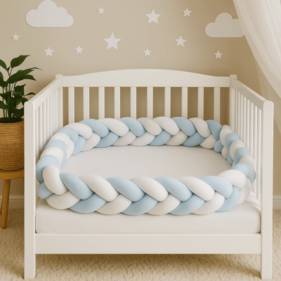 TRESSE DE LIT | BLEU ET BLANC - BABYSTORE - BKAM
