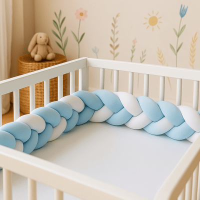 TRESSE DE LIT | BLEU ET BLANC - BABYSTORE - BKAM