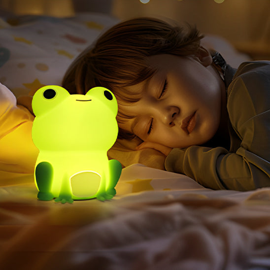 veilleuse enfant grenouille enfant endormi