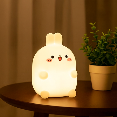 veilleuse lapin décorative blanc adorable