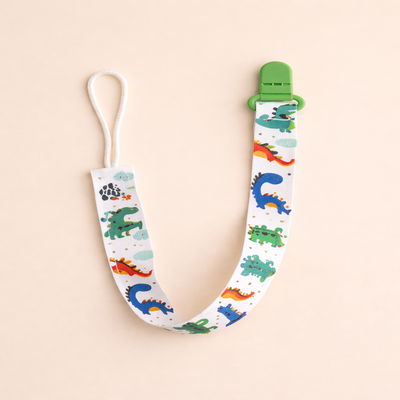 attache sucette moustache vert