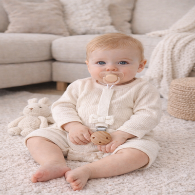 attache tetine bebe accrocheur enfant assis