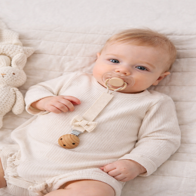 attache tetine bebe accrocheur enfant couché