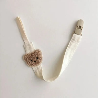 attache tetine doudou l'ours beige