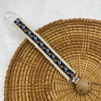 attache tetine pendentif bleu