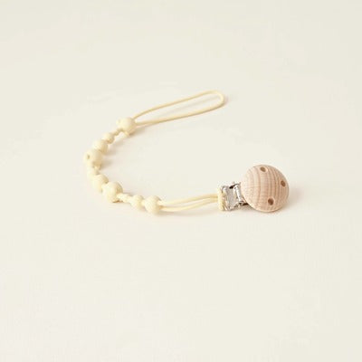 attache tetine silicone jaune