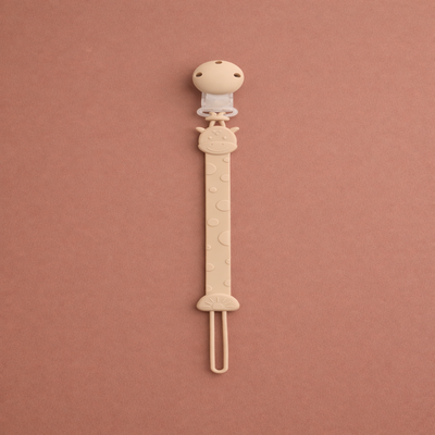 attache tetine silicone porte sucette ivoire