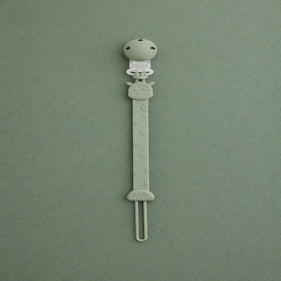 attache tetine silicone porte sucette sage