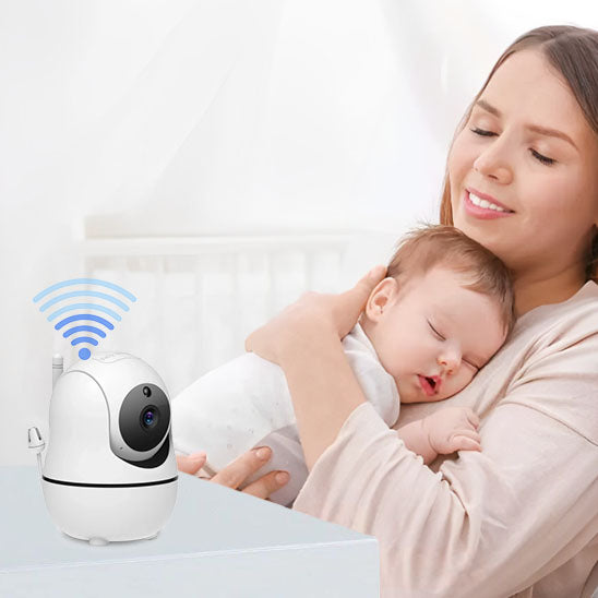 babyphone babymoov deux caméras européen enfant avec maman