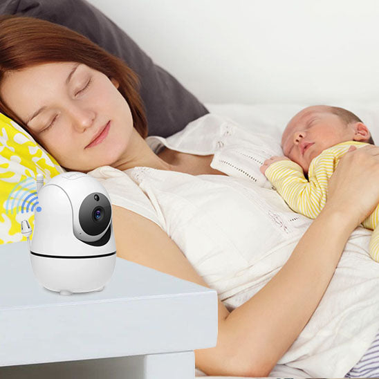 babyphone babymoov deux caméras européen maman et enfant dorment