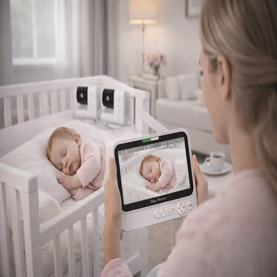 babyphone bidirectionnel deux caméras maman regarde enfant