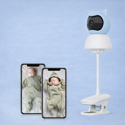 babyphone camera rotation 360 bleu