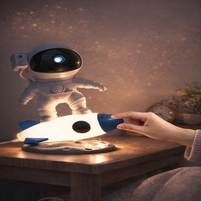 bebe projection plafond astronaute de fusée lumineux
