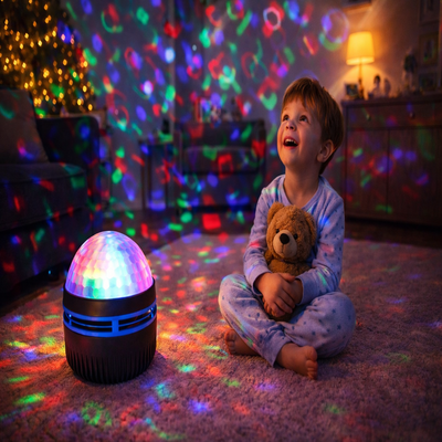 bebe projection plafond vagues d'ocean bébé assis