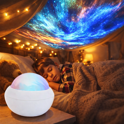 bebe projection plafond veilleuse noël blanc enfant couché