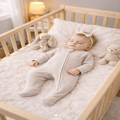 bebe pyjamas manches longues gris enfant endormi