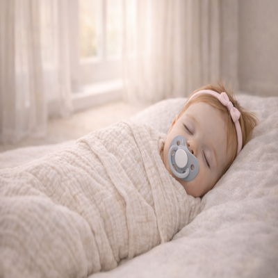 bebe sucette douce gris enfant allongé