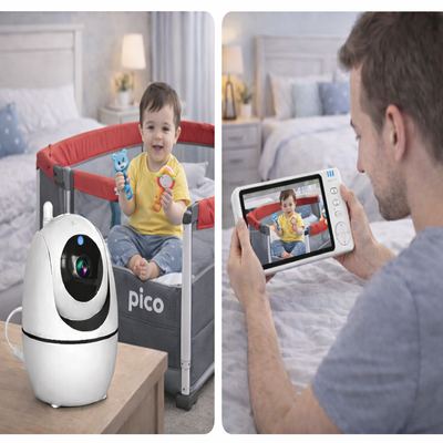 camera bebe avec berceuse enfant dans cododo