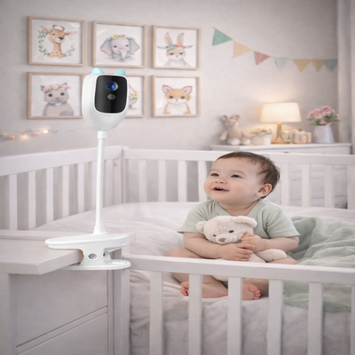 camera bebe rotative européen enfant avec doudou