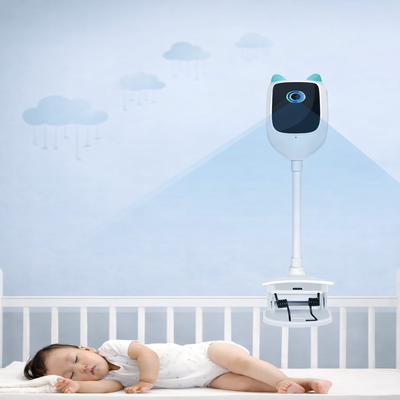 camera bebe rotative européen enfant couché