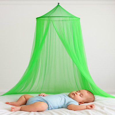 ciel de lit bébé cocon magique vert bébé couché