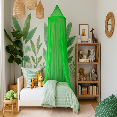 ciel de lit bébé cocon magique vert